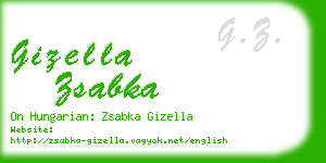 gizella zsabka business card